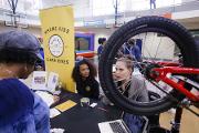 Bearings Bike Shop speaks with Community Engagement Day guests  