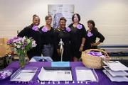 The Suburban Black Ladies League exhibits educational information on menopause, hormones, and stress management  